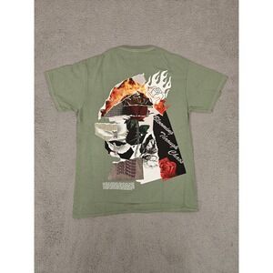 Civil Regime Shirt Mens Medium Green‎ Blooming Through Chaos Graphic Tee New